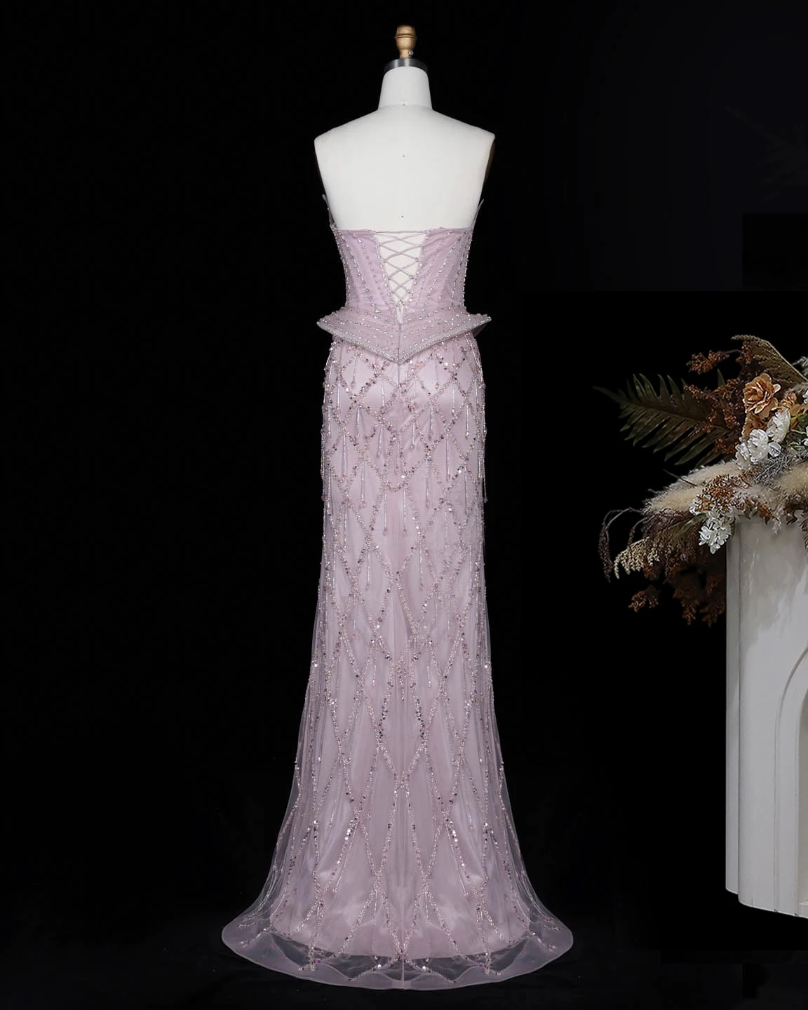 Sharon Said Abendkleid Luxuriöses Meerjungfrauenkleid mit Herzausschnitt, Tüll, Kristallkorsett, Dubai, formelle Party, Hochzeitsgast, Kleider SS118, Maßanfertigung – Detail 22