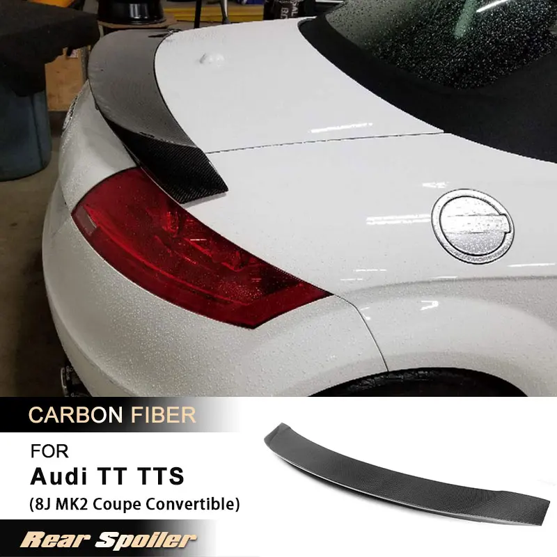 

Rear Trunk Spoiler Wing for AUDI TT 8J MK2 Coupe Convertible 2 Door 2008-2014 TT Sline TTS TT RS Rear Trunk Spoiler Carbon Fiber