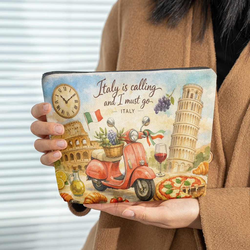 Travel Accessories Italy - 화장품 가방 1개, 이탈리아 여행 테마