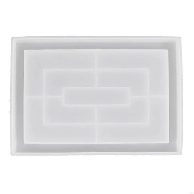 

Resin Molds Rectangle Flower Pot Storage Tray Mould Silicone Agate Creative Molds for Making DIY