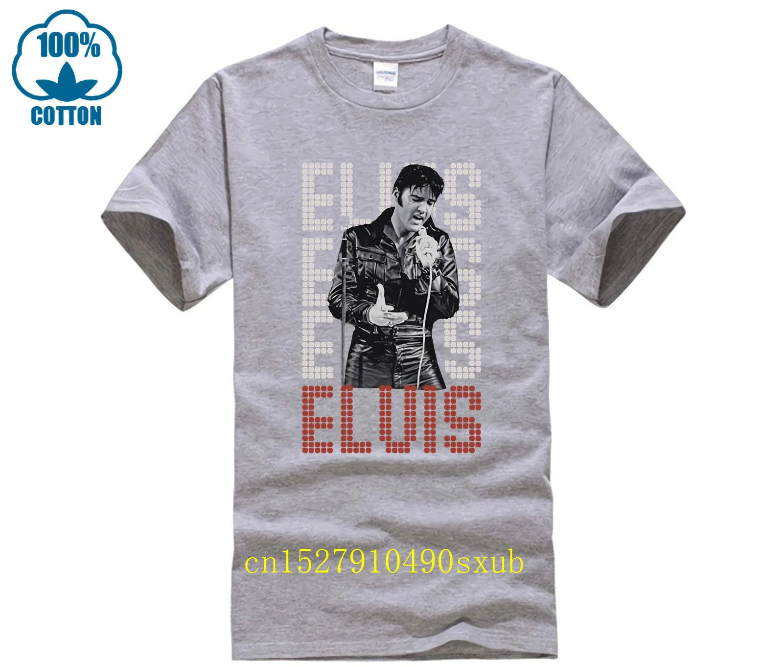 Offerte calde 2024 vendita calda moda E-Elvis King of Rock and Roll Music Presley T Shirt Mens Fashion novità magliette a maniche corte