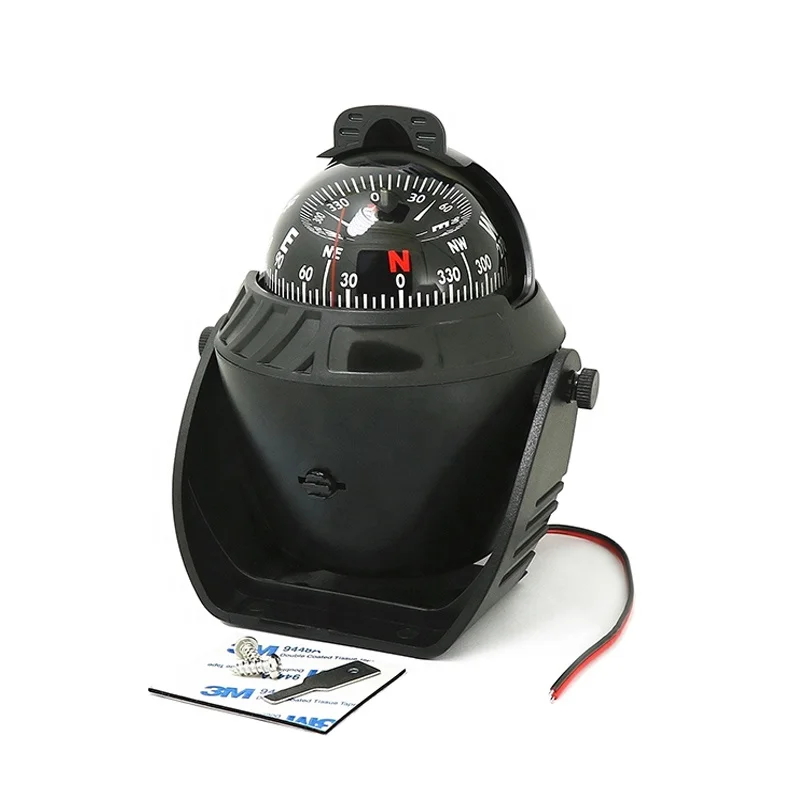 Nautical Compass LC760 Compass Ball For Vehicles And Boats With Magnetic Declination Adjustment