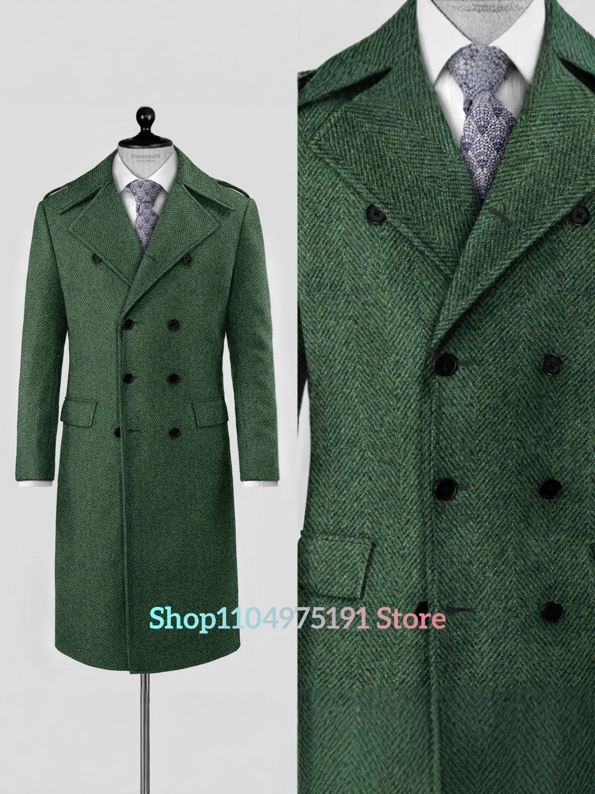 معطف واق من المطر للرجال على الطراز البريطاني للخريف والشتاء الأوروبي والأمريكي؛ زي مسرح رجالي عالي الجودة. بدلات زفاف