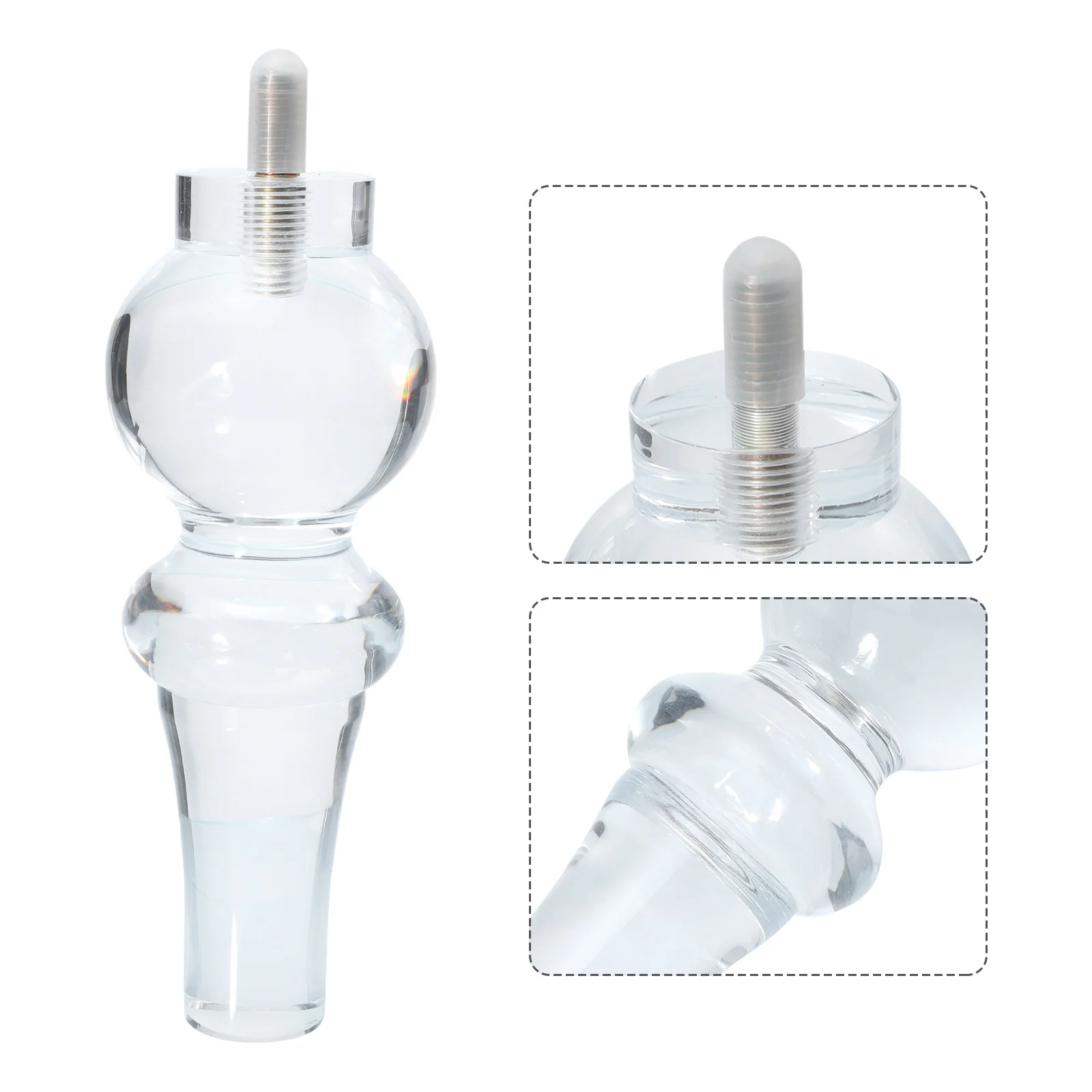 

1pc Crystal Sofa 68x180mm Acrylic Gourd Feet Durable Replacement Furniture Support Legs Transparent Cabinet Legs Home Office