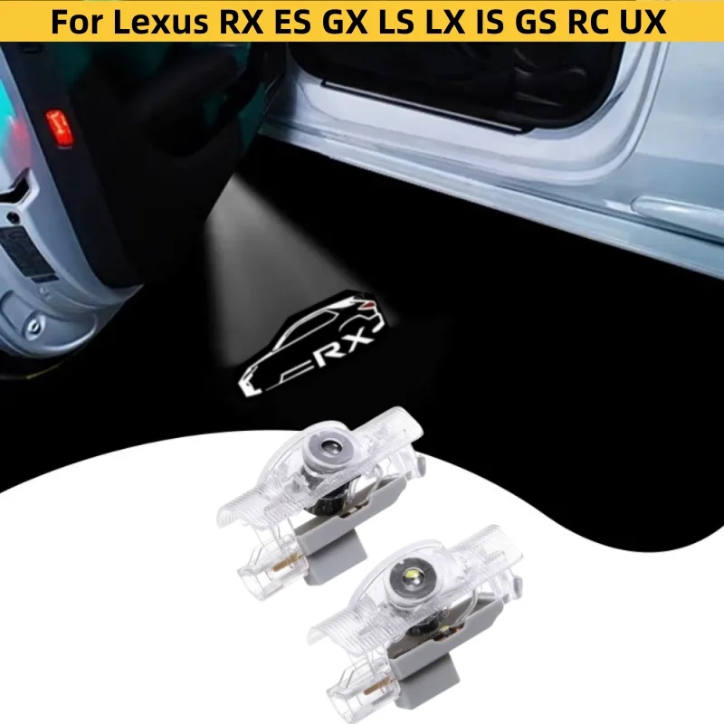 

2pcs Car Door Welcome Light Logo Projector Lamp Accessories For Lexus RX ES GX LS LX IS GS RC UX Series ES200 ES250 ES260 ES300