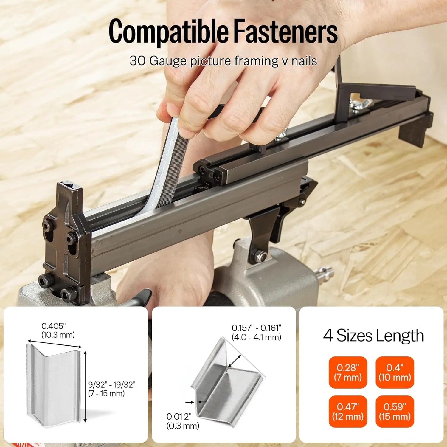 V-Nailer Series V1015B Picture Frame Joiner Or Picture Frame Nailer (Size 9/32-Inch To 19/32-Inch)