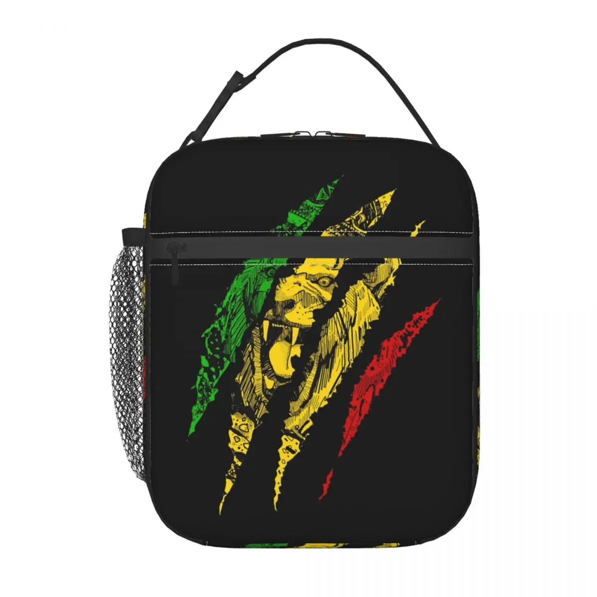 Warrior Lion Of Judah King Rasta Reggae Jamaica Roots Insulated Lunch Tote Bag Women Resuable Cooler Thermal Bento Box Children
