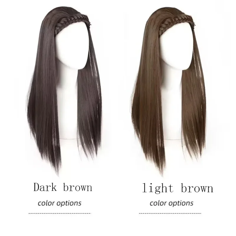 Parrucca antica cinese donna parrucche Hanfu copricapo fotografia accessori per la danza parrucche nere per le donne panino per capelli integrato High tem