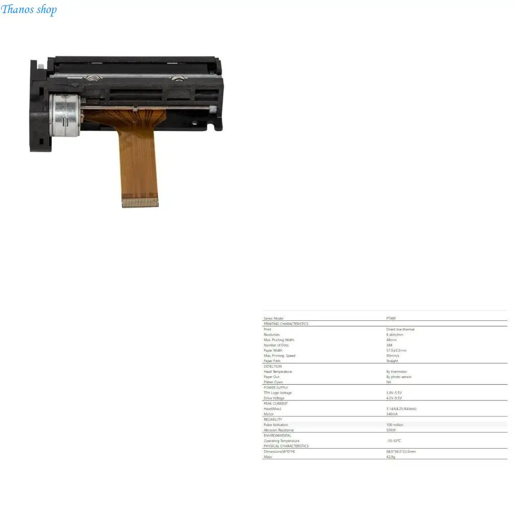 Handheld POS Mahcine Printer Head for PT48FS-B Compatibles LJGADH04 TSP390 Efficient Receipt Printing with Low Noise X37A