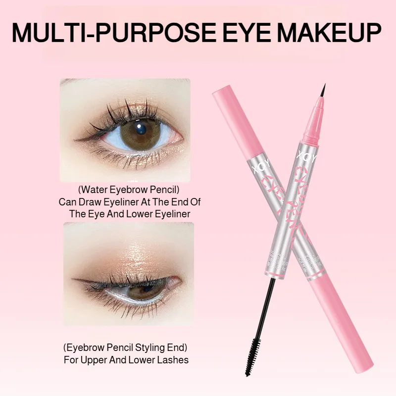 Dualended Eyebrow Pencil Ultra Fine Eyebrow Pencil Waterproof Long Lasting Double Ended Natural Definition Makeup Tool