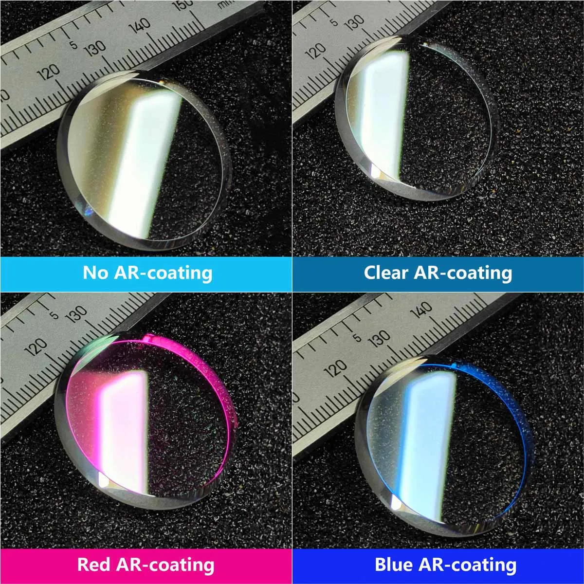 31mm*2.5mm Sapphire Crystals Flat Big Chamfer No AR Clear AR And Blue/Red AR Coating Watch Glass