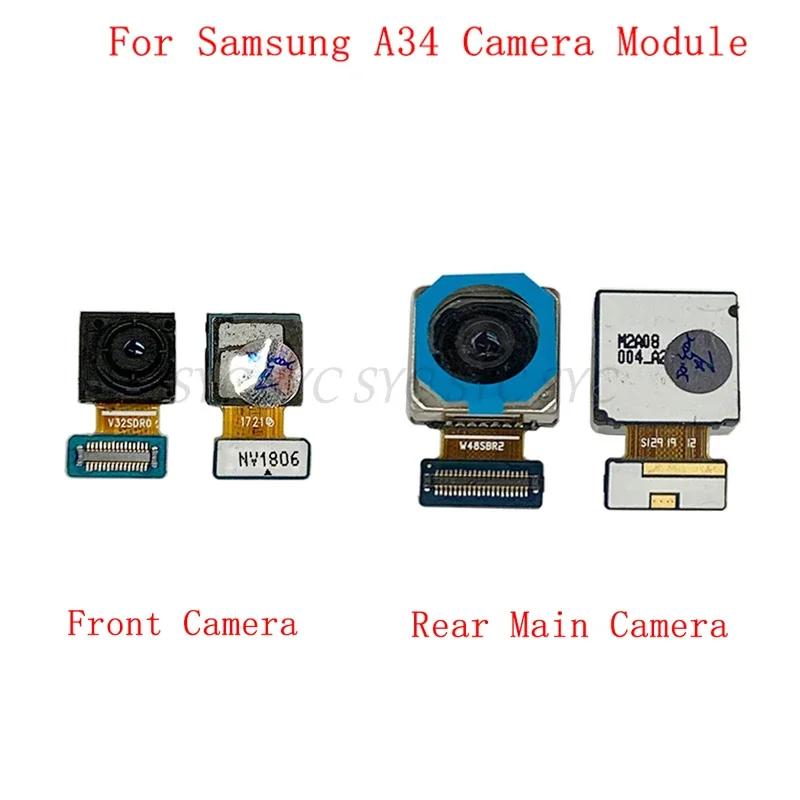 Rear Back Front Camera Flex Cable For Samsung A34 A346 Main Big Small Camera Repair Parts