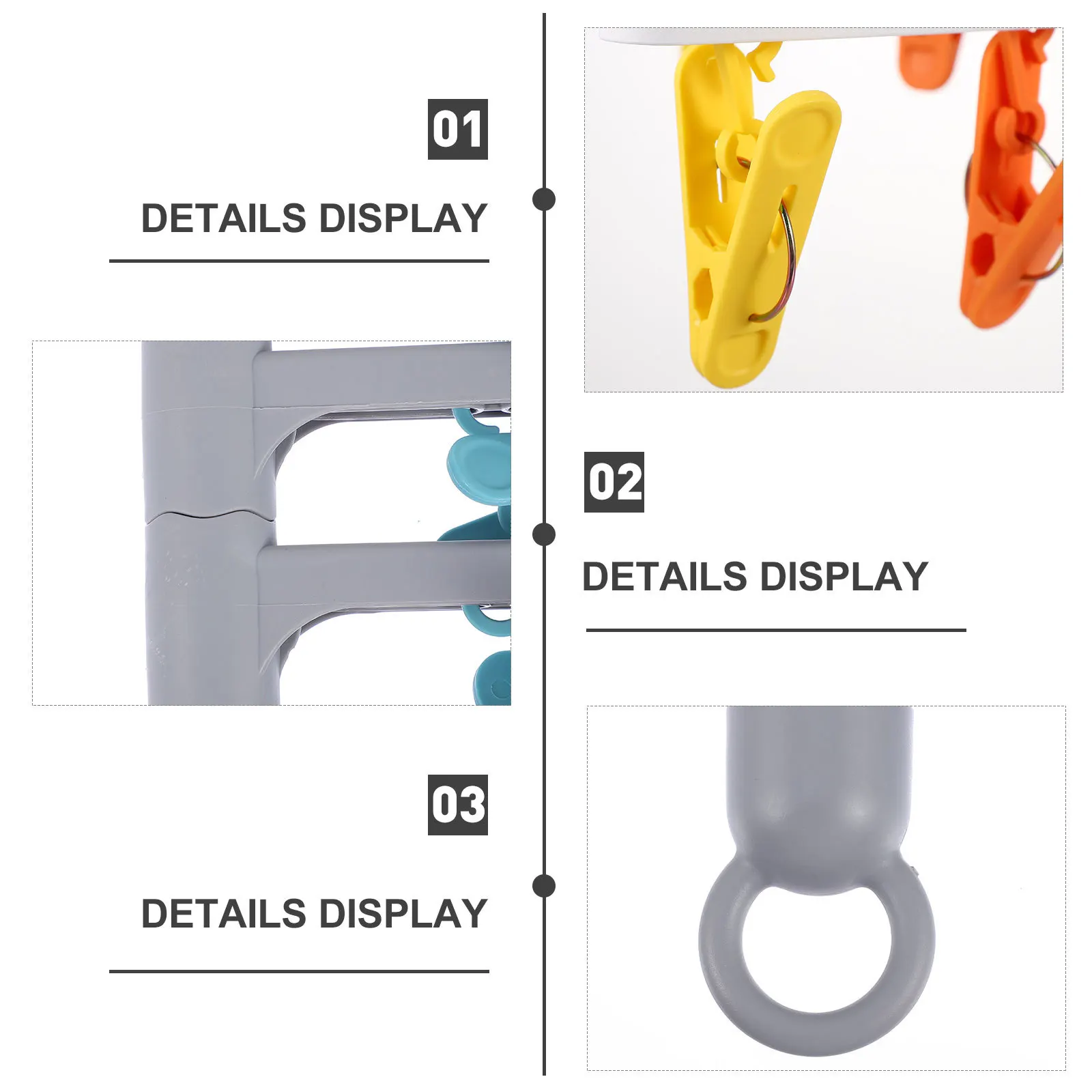 

1pc Rotatable Drying Rack Pp Material Space Saving Balcony Clothes Shelf Standing Sock Hanger Home Storage Organizer Clothes