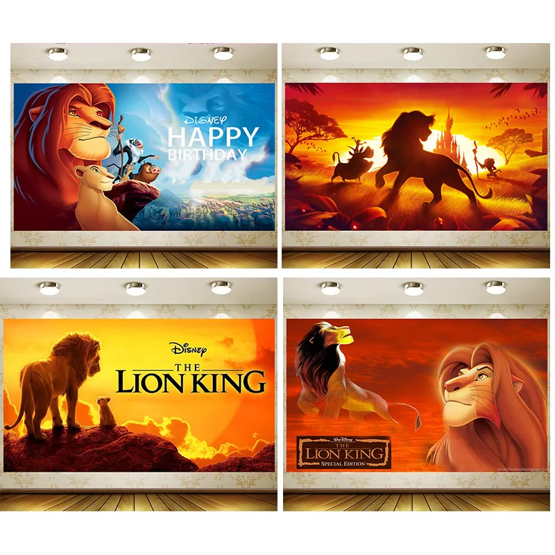 

The Lion King Background Birthday Party Supplies Decoration Customize game Backdrop Baby Shower Banner Kid Faovr Room Decor