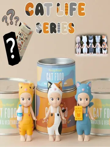 2026 New SonyAngle Dolls CAT LIFE SERIES Blind Box Cute Baby Wearing Cat Mini Figurine Landscape Ornaments Figure Birthday Gift