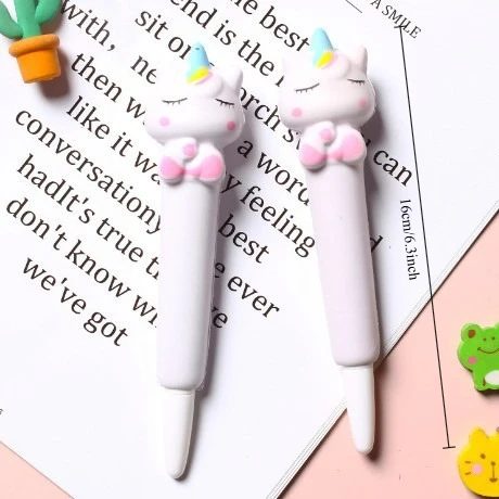 أقلام جل لطيفة لتخفيف التوتر على شكل حيوانات - قلم كتابة كاواي ناعم الضغط للأطفال والمكتب - مزيج عشوائي 1/2/3 قطع، بدون تكرار #6