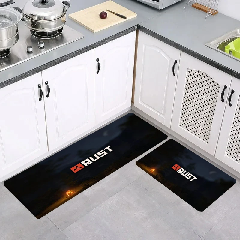 Home Game Rust Bathroom Mat Kitchen Rug Doormat Entrance Door Living Room Carpets Rugs Balcony Foot Carpet Mats Bath House Floor