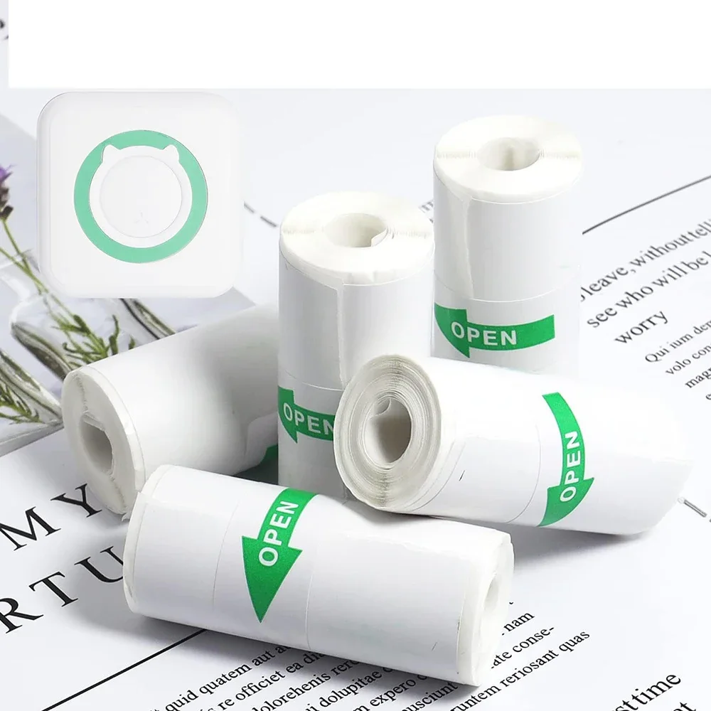 Mini Printer Paper Self-adhesive Thermal Papers HD Color Label Printers Wireless Label printer Inkless Printing Universal 57mm