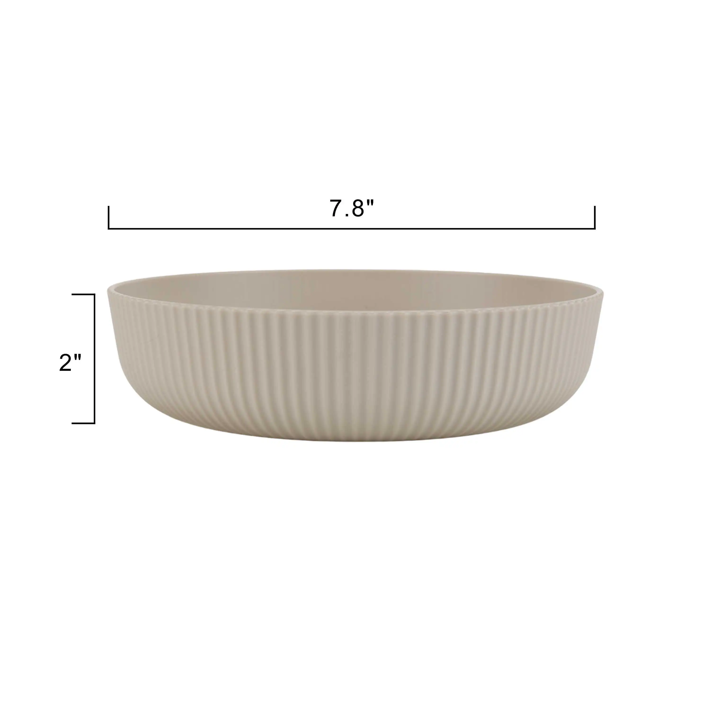 

18-Piece Eco-Friendly Recycled Plastic Dinnerware Set, Beige