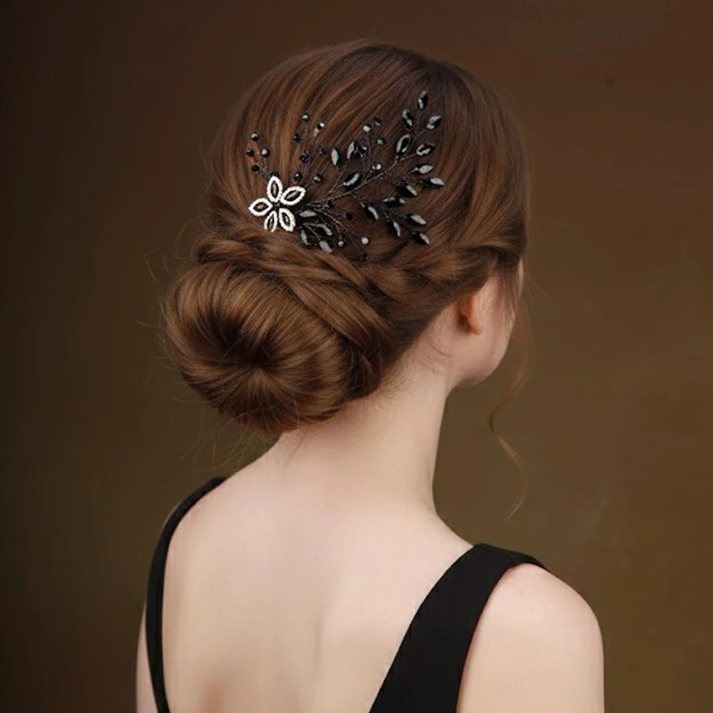

Bridal Accessories Black rhinestones Fashion wedding accessories Ladies party hair accessories