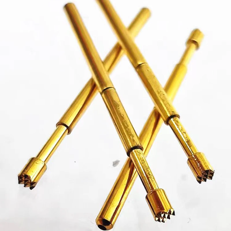 100PCS Gold-plated Spring Test Probe PA160-H2 Nine Claw Plum Blossom Head Needle Tube Outer Diameter 1.36MM PCB Pogo Pin