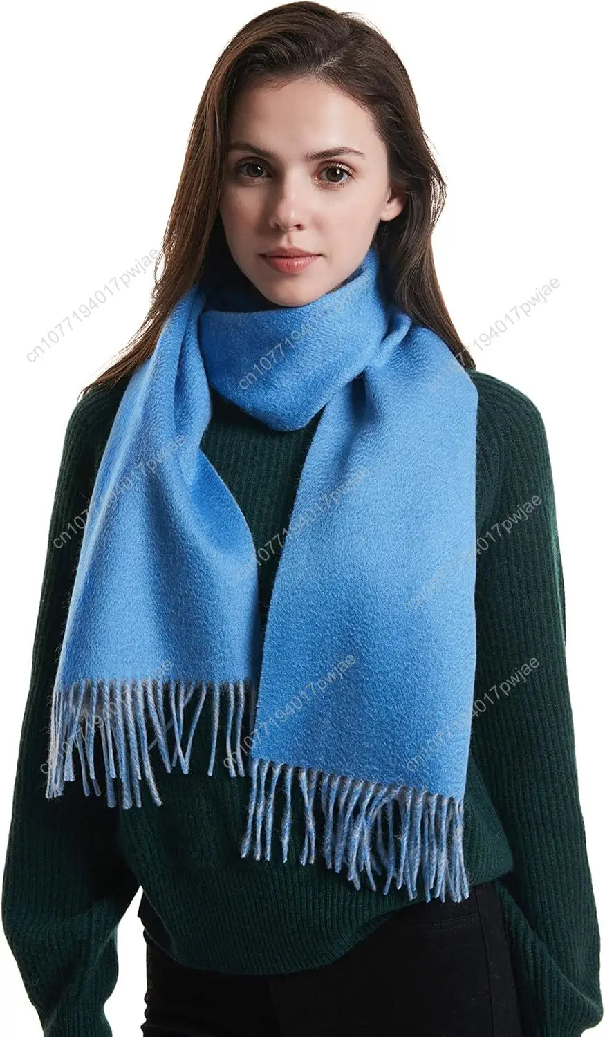 

EURKEA 100% Cashmere 2025 Winter Scarf for Women Fringed Edges Warm & Soft Lightweight Solid/Plaid/Two-Tone Free Size