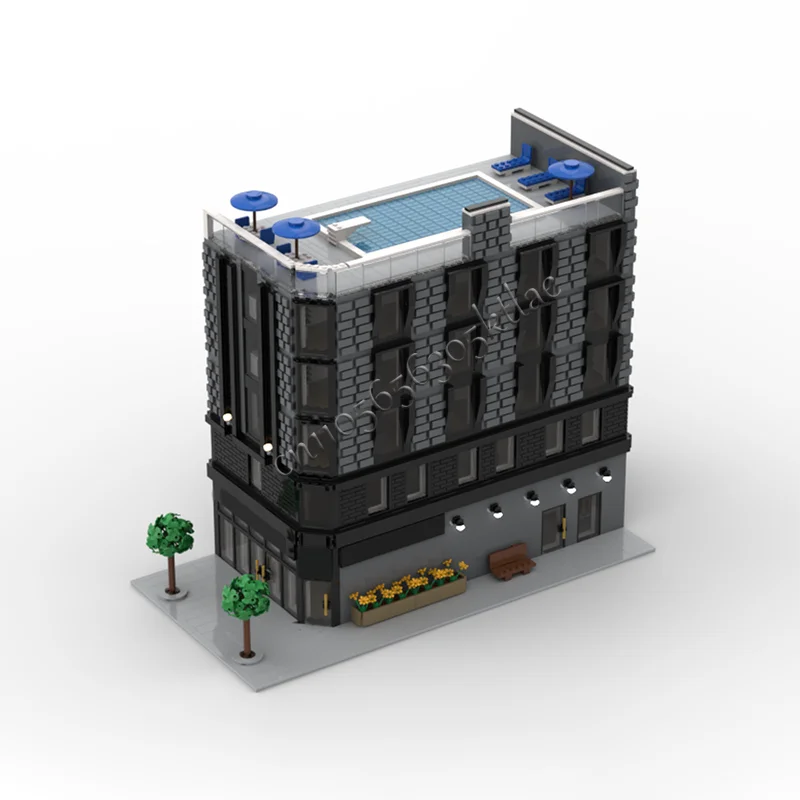 7306 PCS Hot Seller Street View Series MOC Creative Hotel Building Block Model Educational Assembly Toy For Kid Festival Gifts
