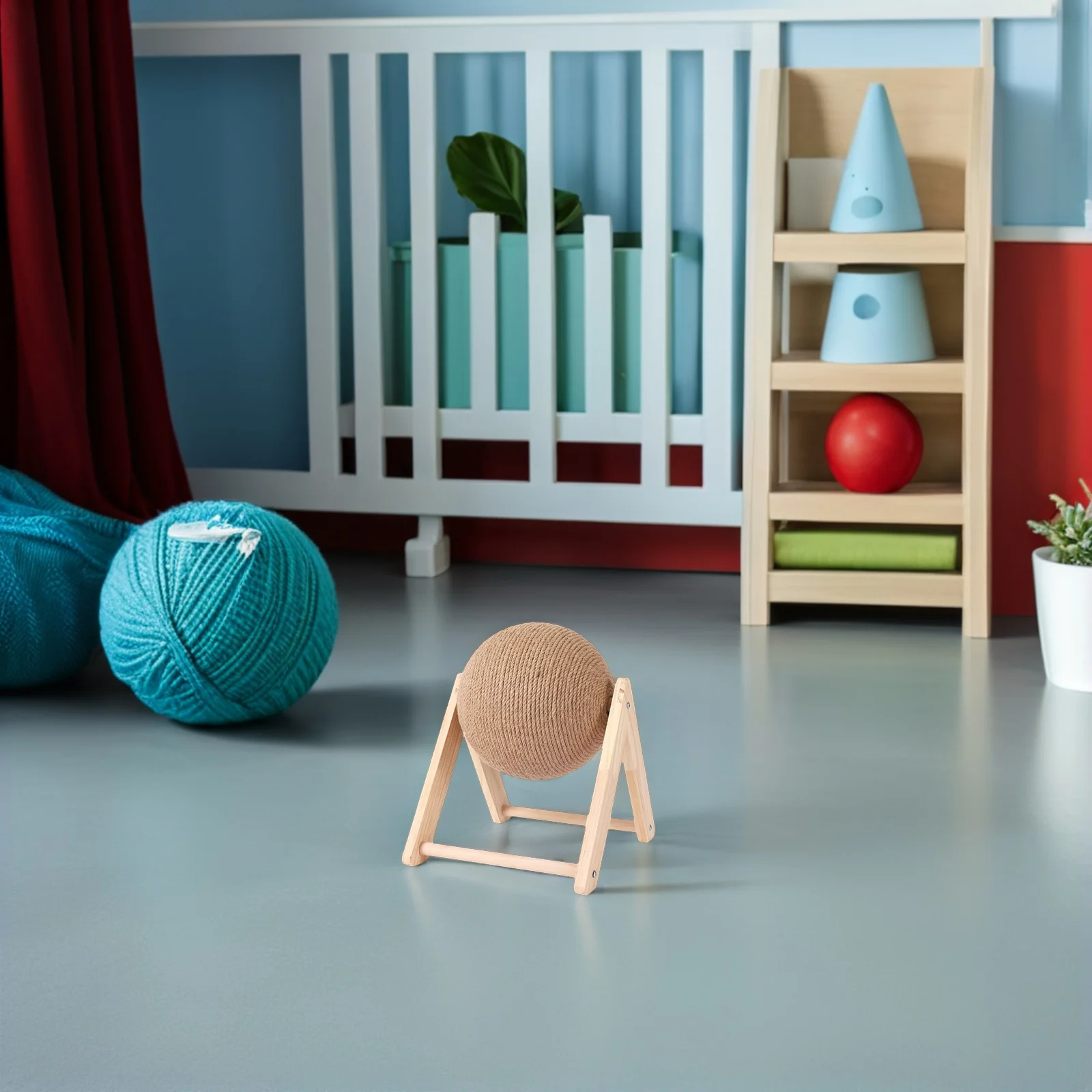 

Scratching Ball for Cats Premium Wood Sisal Cat Scratcher Globe Safe Claw Grinding Interactive Cat Plaything Home Decor Floor