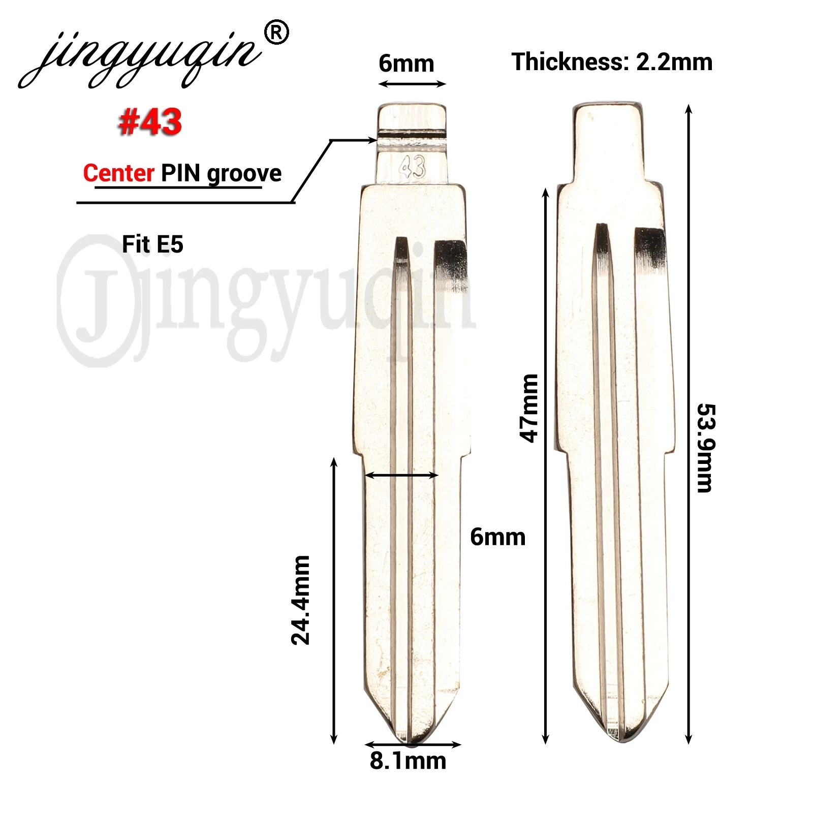 jingyuqin for CHERY A3 A5 FULWIN TIGGO E5 A1 COWIN EASTER QQ3 QQ6 A21 S21 43 44 51 55 59 63 78  84 154 blade Flip KD key Blank