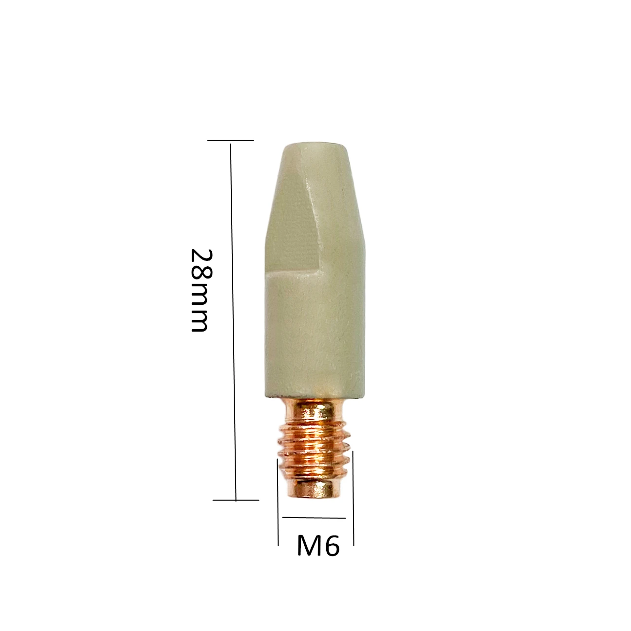 2/5PCS, MIG 24KD Welding Contact Tips new coating protect 28mm M6 Gas Nozzle Tip 0.8/1.0/1.2mm MIG Welding Torche Welding Tool