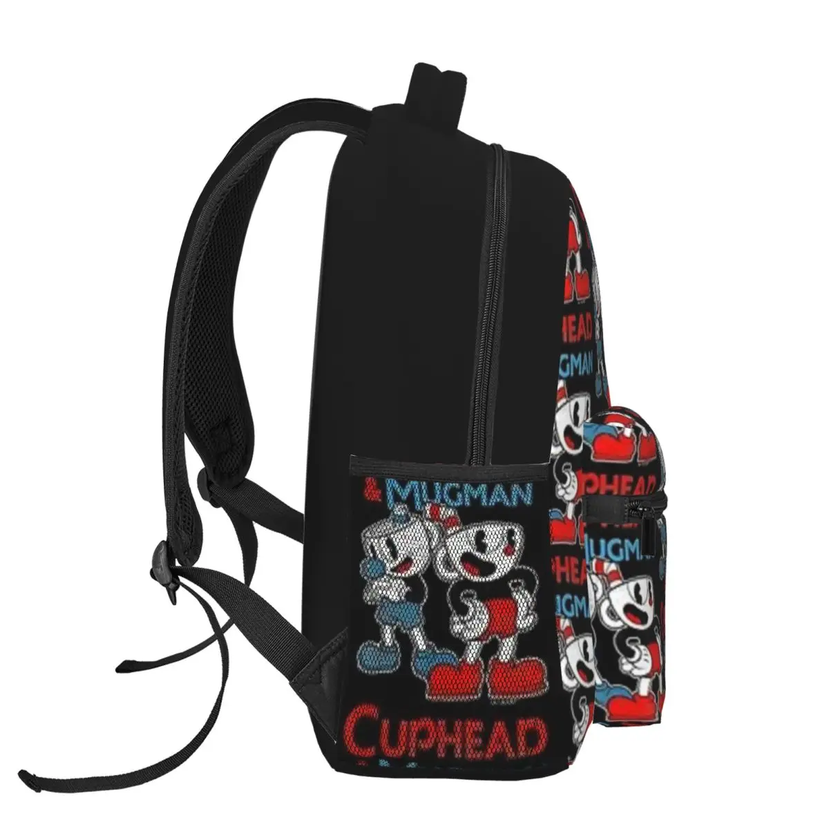 Cuphead & Mugman Dynamic Duo Nowa moda Wodoodporny plecak o dużej pojemności Modne dziewczęce chłopięce torby szkolne na laptopa 16 cali