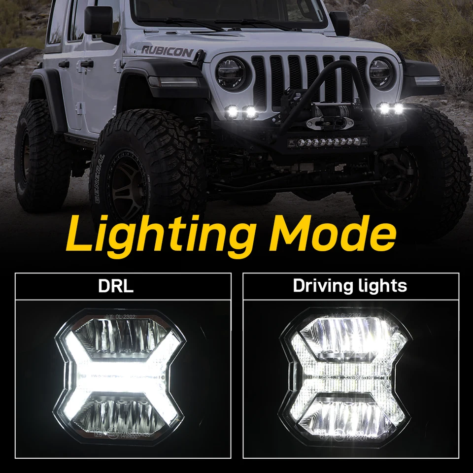 ラングラーjk用のLEDワークライト,オフロード,4x4,車のヘッドライト