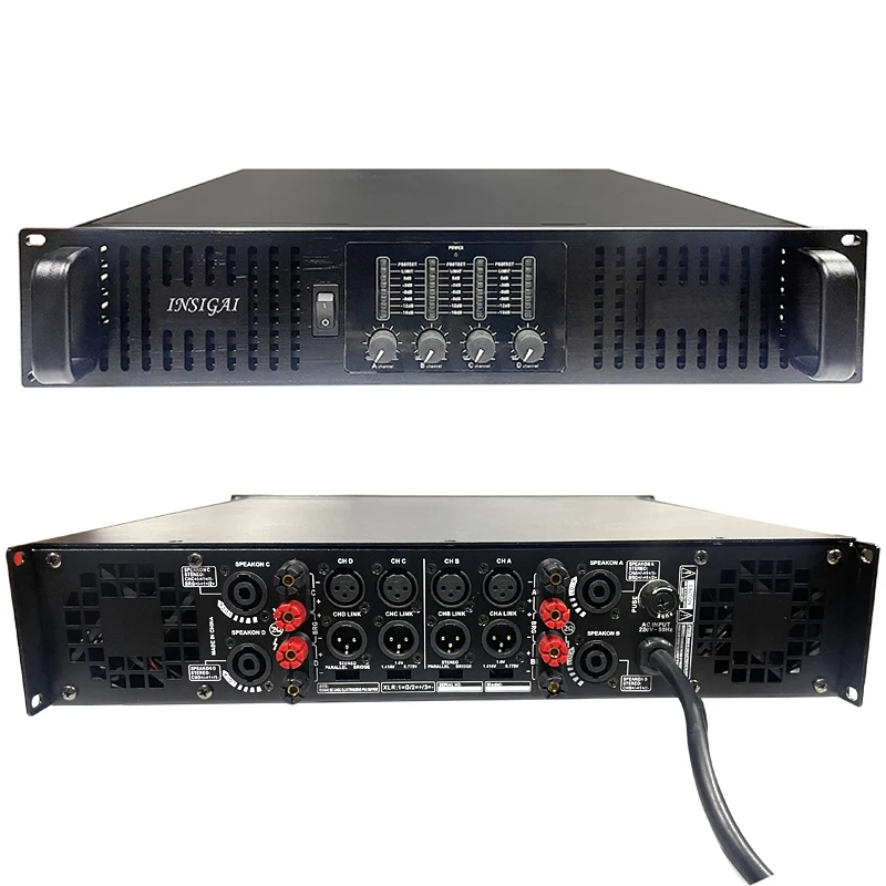1000w Professional Sound Equipment Amplifiers Speaker Subwoofer Brazilian Stereo Audio 4 Channel Power Amplifier