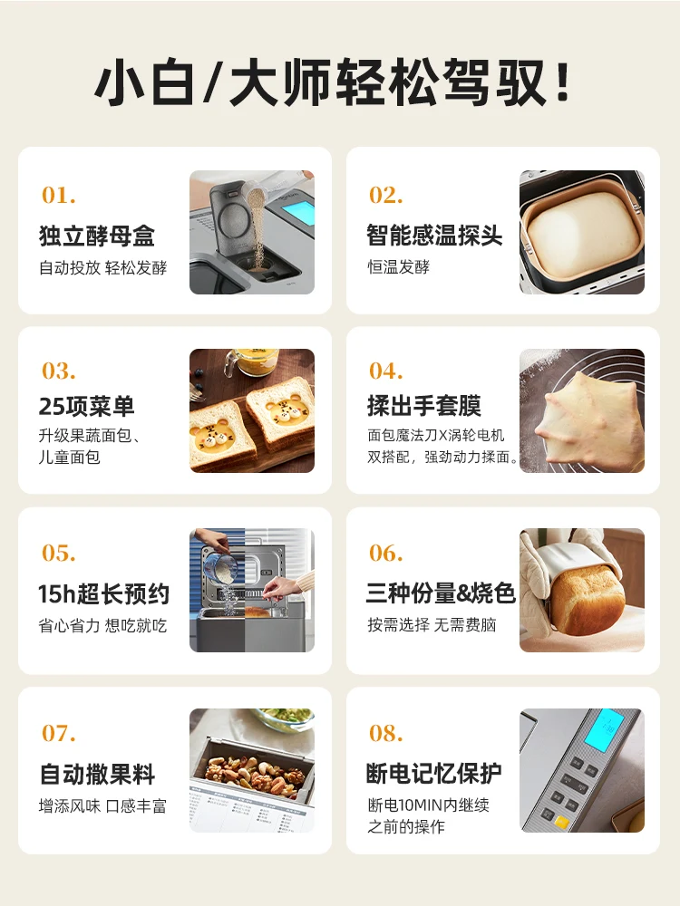 Picture 5: Donlim Bread Machine Household Automatic Small Multi-functional Breakfast Steamed Bread Machine