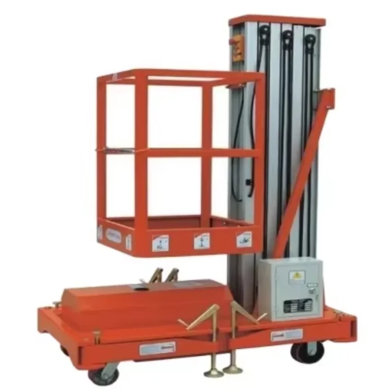 

6m 8m Hydraulic Lift Platform 9m 10m 12m Aluminium Single Mast Hydraulic One Man Lifter Aerial Work Lifting Platform for Mexico