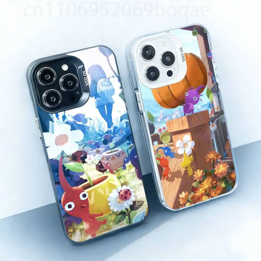 

Game P-P-Pikmin Case for iPhone17 16 15 14 13 12 11 Pro Max Plus Air 16E X XR XS Max Hard Shockproof Bumper Cover