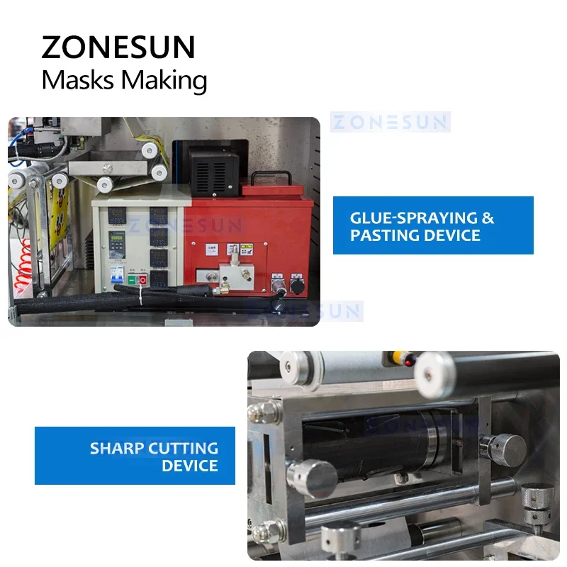 ZONESUN Automatic Steam Eye Mask Manufacturing Machine Heated Eye Mask Warm Compress Eye Mask Producing Equipment ZS-HY220