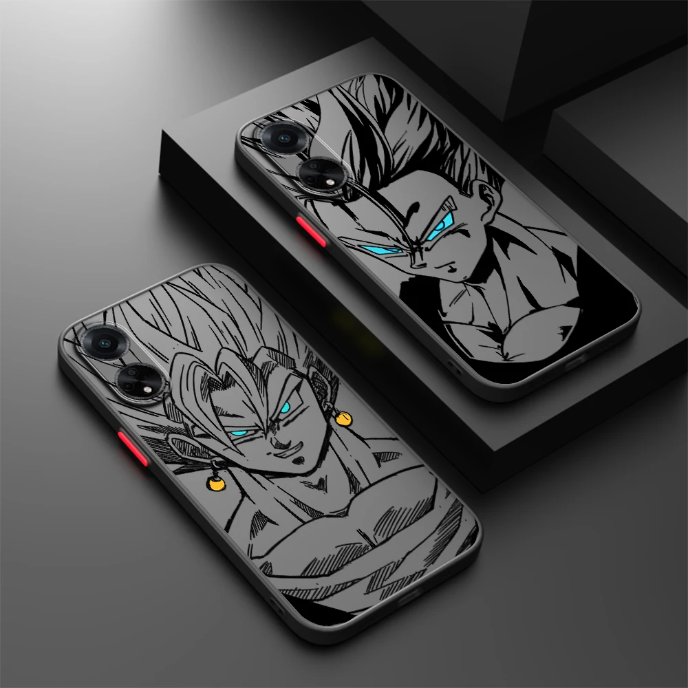 Art D-D-Dragons B-B-Balls Frosted Translucent For OPPO X5 X3 A54S A5 A94 A16 A53S A57 A74 A72 A96 A98 A78 5G Cover Phone Case