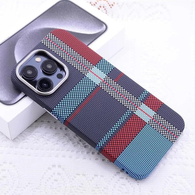 Matte Karbon Hard Back Case With Magnet For iPhone 15 14 13 12 Pro Max Patterned cloud Slim Cover Wireless Charge For Magsafe