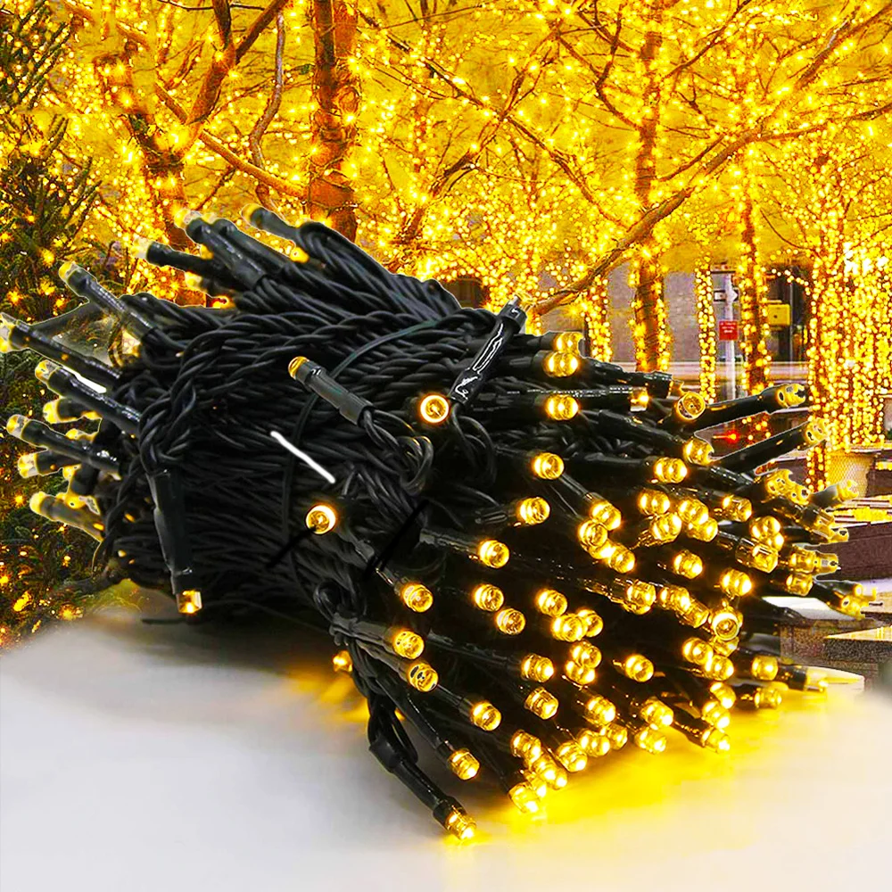 Solar Wire Fairy Starry String Lights 8 Lighting Modesfor Indoor Outdoor Xmas Tree Wedding Party Decoration 72ft 200 LED