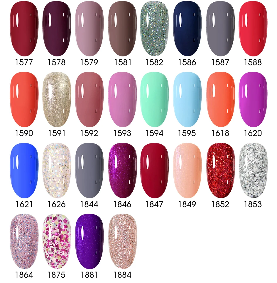 Clou Beaute 10-teiliges Buntes Gel-Nagellack-Set Nude Rot Rosa Braun Farbiger Gel-Lack Semi-Permanente Nagelkunst Vernis Maniküre-Sets – Detail 22