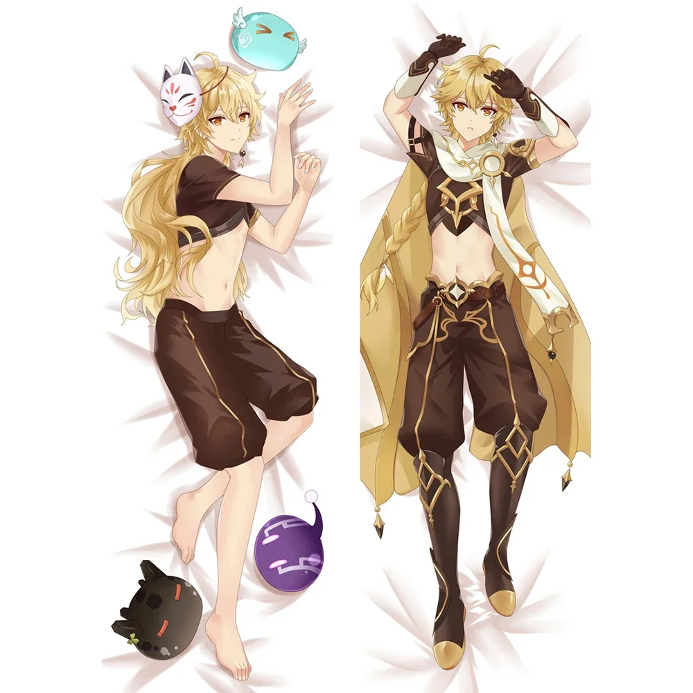 2WAY/WT Genshin Impact Aether New Pattern Pillowcase Customize Gift Modern Home Decorative DIY Home Bedding Case Bedroom Use