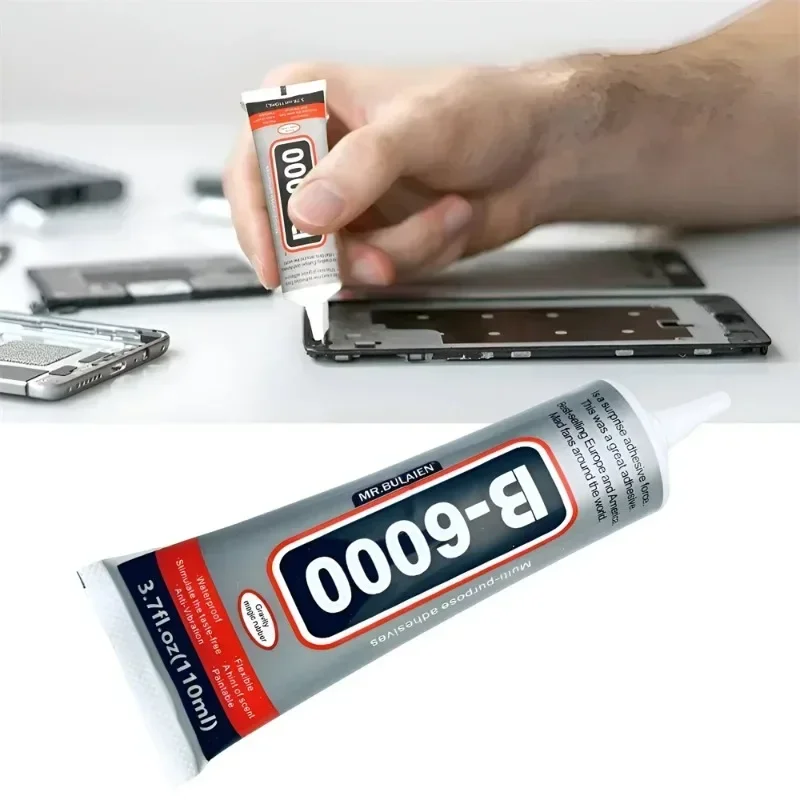 2025 anni di spedizione veloce B6000 adesivo trasparente per riparazione telefono a contatto colla multiuso fai da te con punta applicatore di precisione