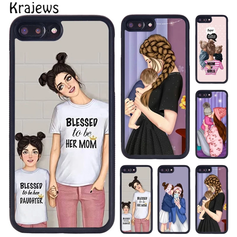 Krajews Hot SUPER MOM MUM MOTHER MAMA CUTE BABY Phone Cases For iPhone 16 15 14 XR XS 11 12 mini 13 Pro MAX Plus coque