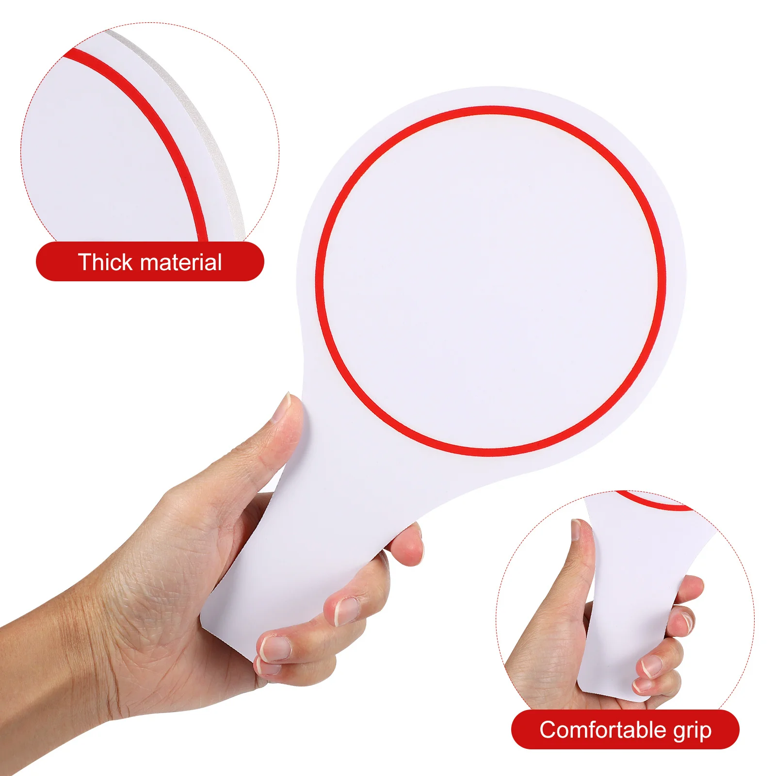 3Pcs Scoring Boards Blank Handheld Erasable Writing Scoreboard Small Whiteboards for Teaching Voting Refereeing