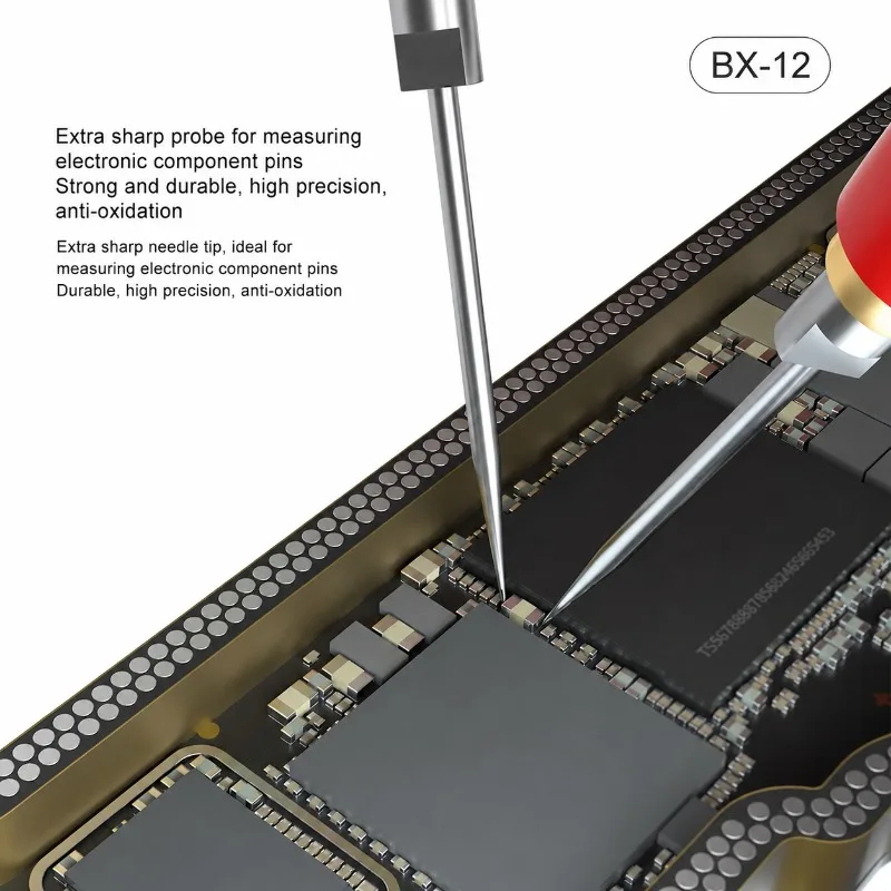 BX‑12 Super‑conductive Multimeter Test Leads Extra‑sharp Extra‑rigid High‑precision Detachable Probes Universal Multi‑meter