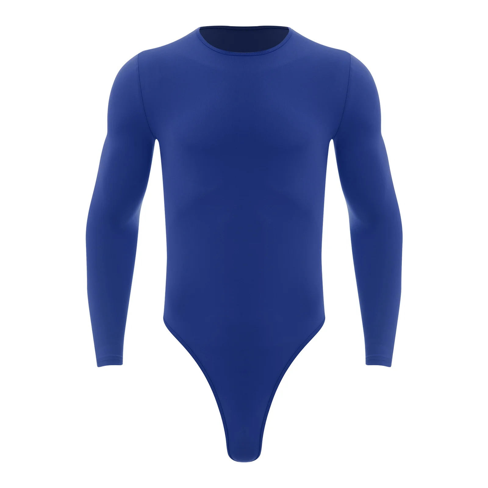 

Mens Lingerie Bodysuit Tops Rompers One Piece Leotard Swimwear Sexy Sleepwear Round Neck Long Sleeve Press Buttons Bodysuit