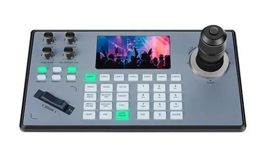 12X Zoom Conference PTZ Camera and a 4D  Joystick Controller Live Streaming System- AI Tracking Camera USB HD-M1 (PoE)