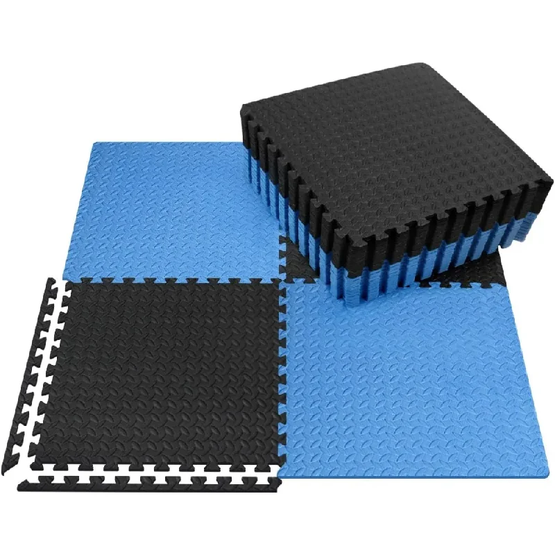 Soft Foam Interlocking Carpet Tiles - Non-Slip Puzzle Floor Mats Ideal for Home Gym and Baby Playroom  Rugs for Bedroom