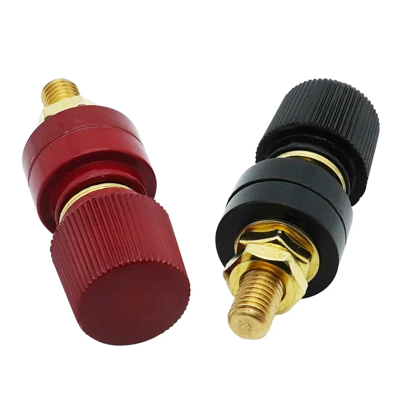 

M8 8MM 555 Type Plastic Shell Copper Binding Post Connector 8MM Male Plug 200A High Current Copper Post Wiring Terminals